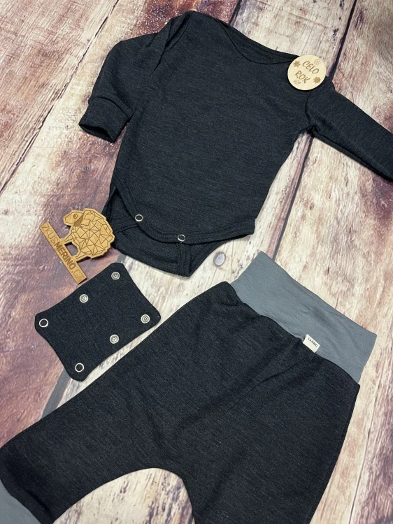 Rostoucí celoroční MERINO komplet Lambio, DR - Antracit*