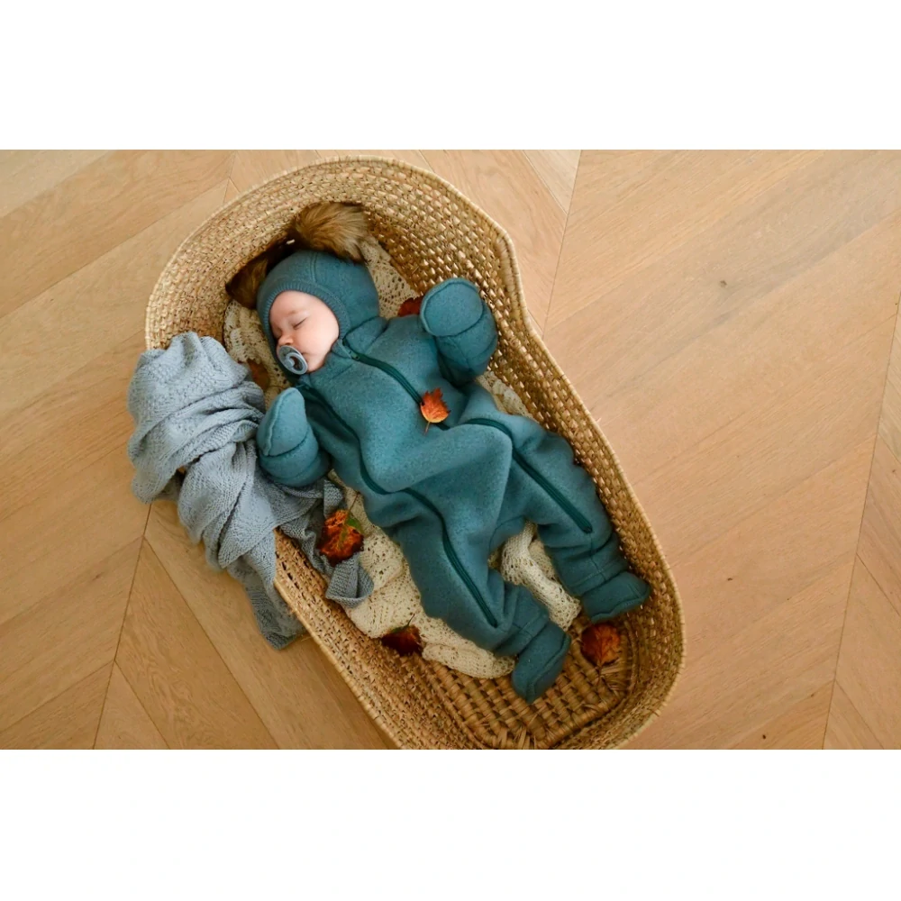 Merino-fleece capáčky Mikk-line - Balsam green