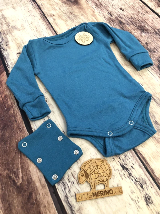 Rostoucí zimní MERINO body Lambio, DR - Petrol*