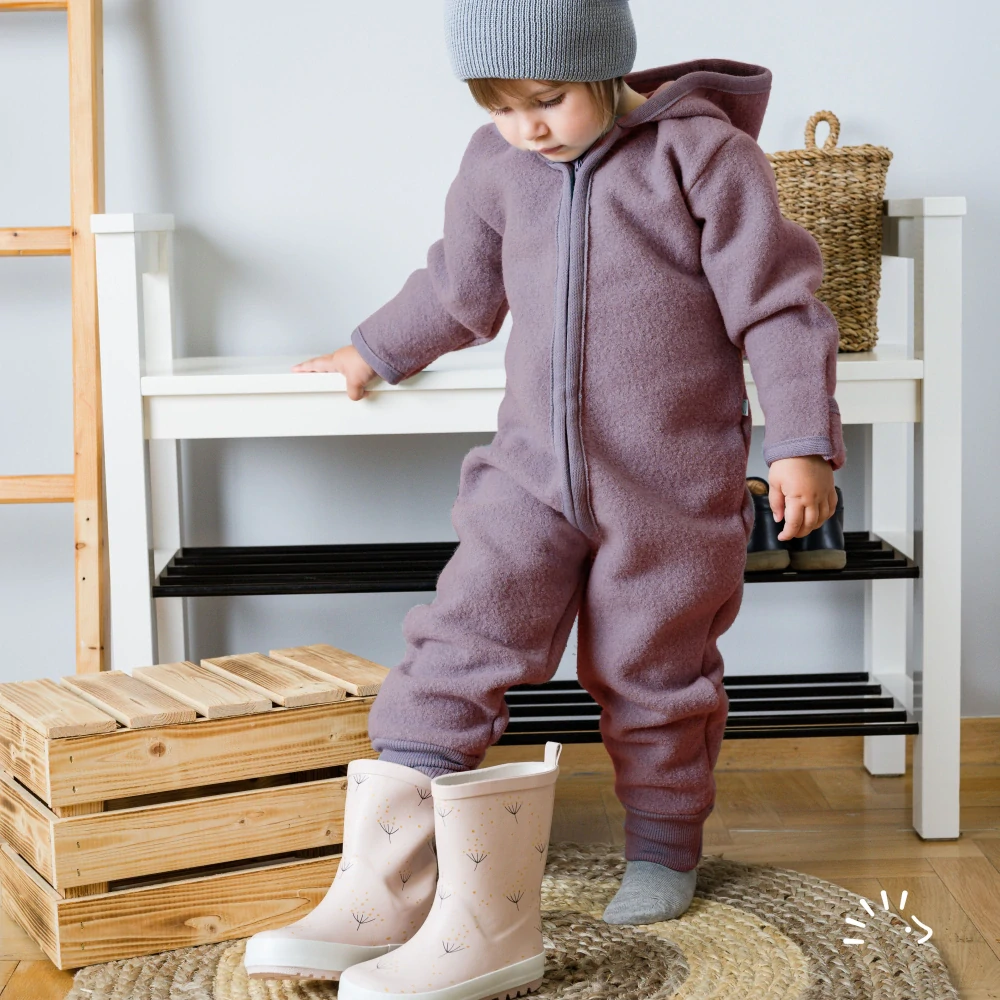 OVERAL IOBIO vařená vlna - Mauve