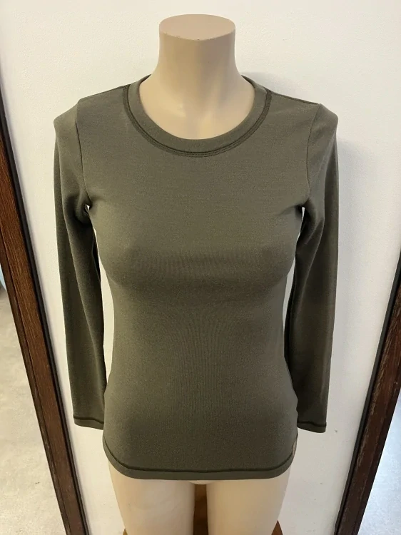 Dámské zimní MERINO tričko ZM Basic, DR - Khaki