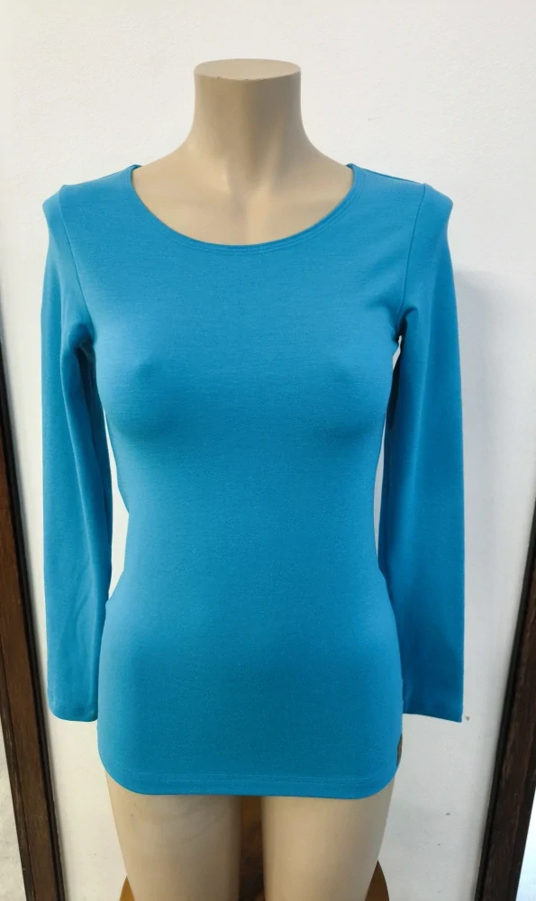 Dámské zimní MERINO/lycra tričko ZM Basic, DR - Tyrkys