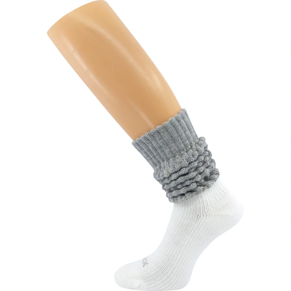 VoXX ponožky/podkolenky zimní NARVIK s merinem a alpakou - Světle šedé