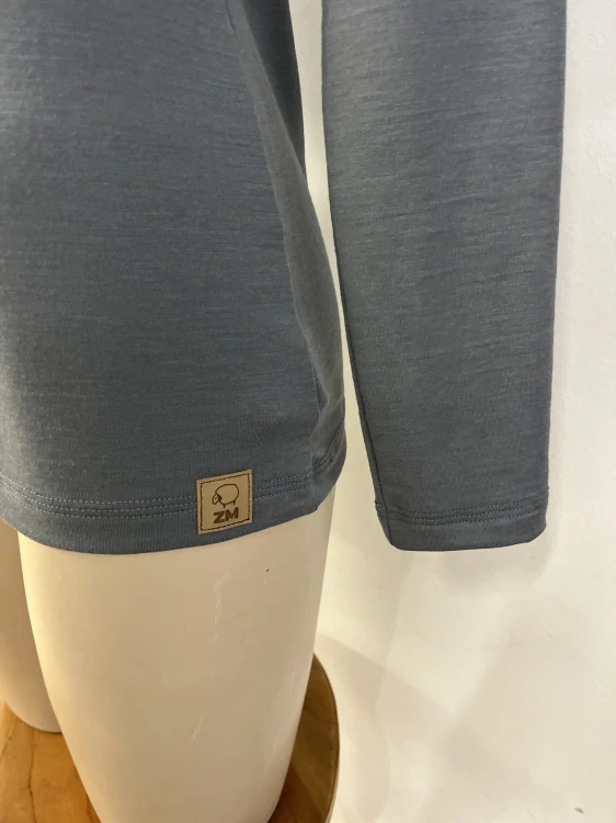 Dámské celoroční MERINO/LYCRA tričko ZM Basic, DR - Středně šedé