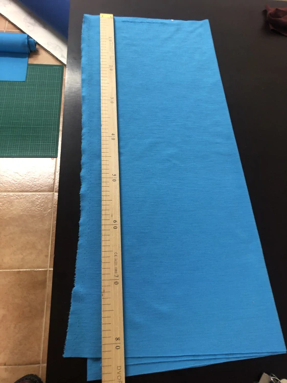 KUS 80cm + kaz - Zimní MERINO metráž - Tyrkysová (turkoosi)