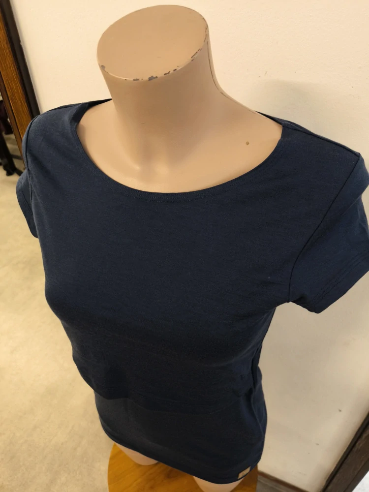 Dámské celoroční MERINO/LYCRA kojicí tričko ZM Basic, KR - Tmavě modré