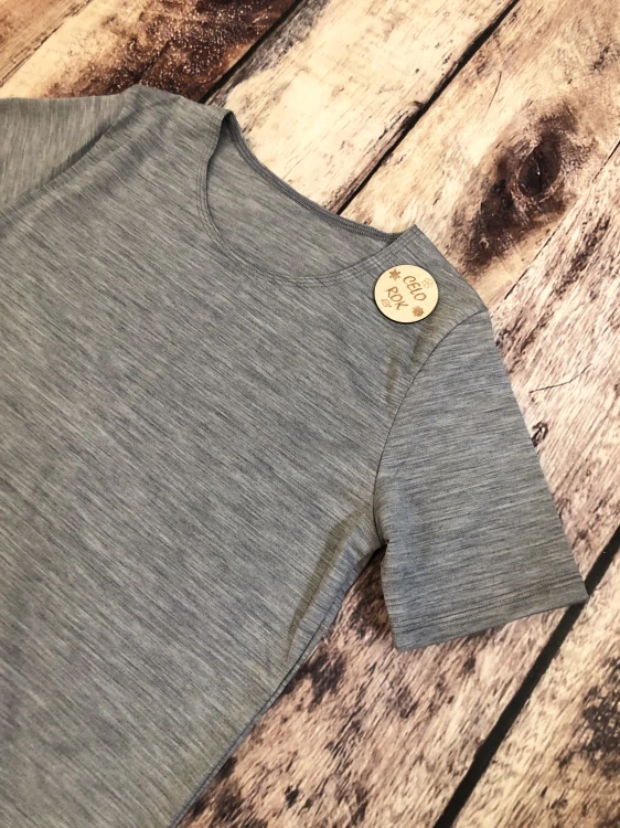 Pánské celoroční MERINO/LYCRA tričko ZM Basic, KR - Šedé melé