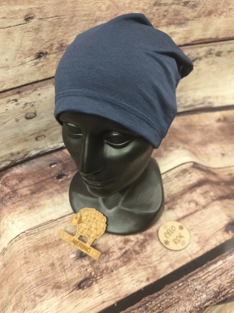 Celoroční MERINO/LYCRA čepice ZM Basic pro dospělé - Tmavě modrá