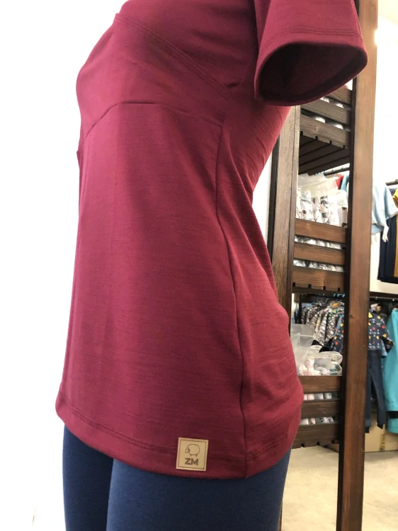 Dámské celoroční MERINO/LYCRA tričko s křížením ZM Basic, KR - Javor