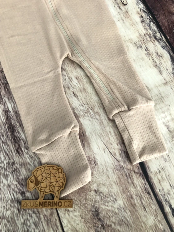 Rostoucí celoroční MERINO overal Lambio, DR - Pískové žebro