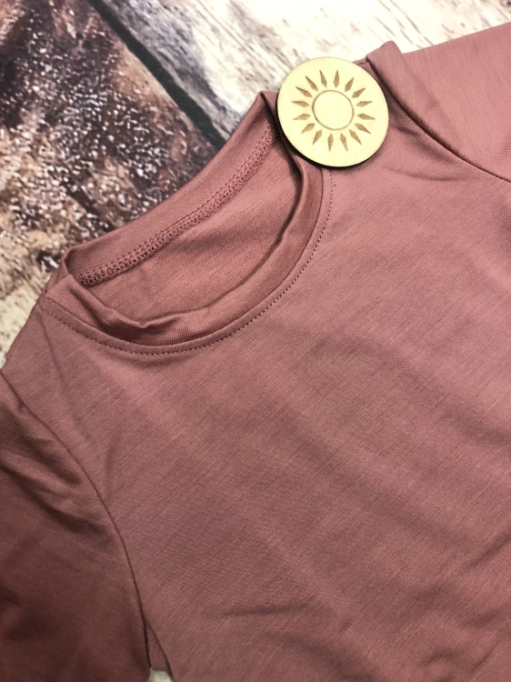 Dětský letní merino/lycra komplet/pyžamo Lambio, KR - Dusty rose