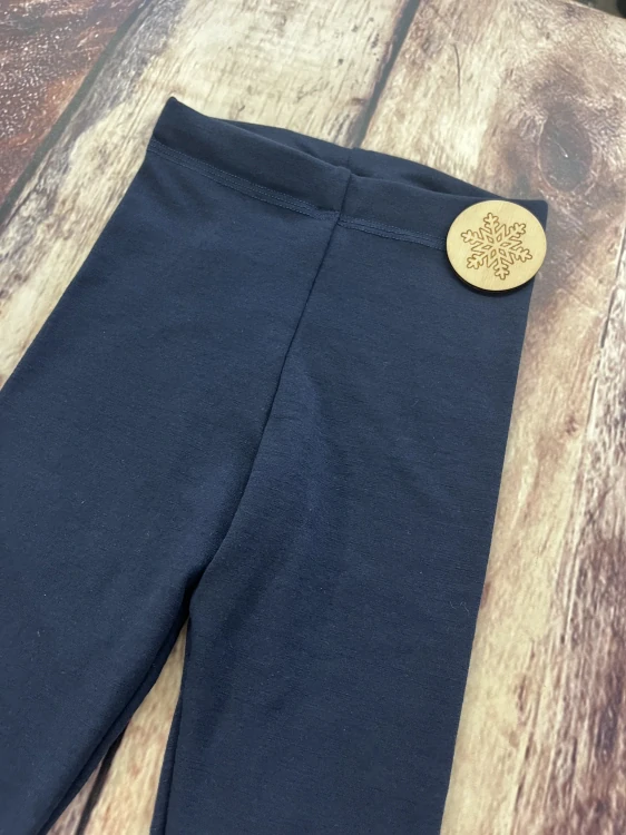 Dětské zimní MERINO legíny ZM Basic - Tmavě modré