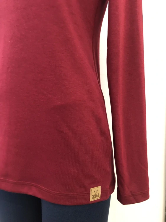 Dámské bambusové tričko ZM Basic, DR - Javor finerib