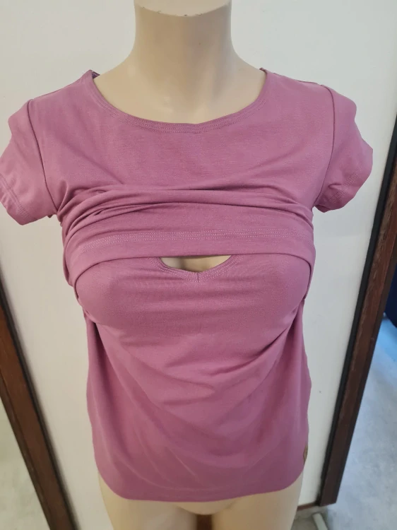Dámské bambusové kojicí tričko ZM Basic, KR - Šeřík