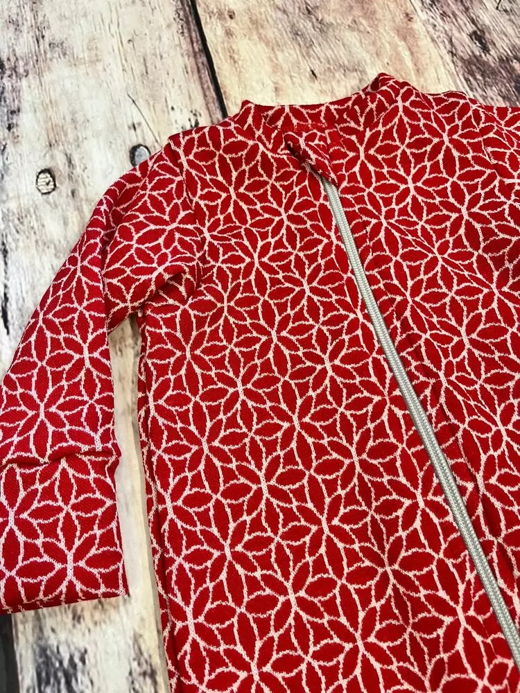 Rostoucí zimní MERINO overal Lambio, DR - Červený kaleidoskop