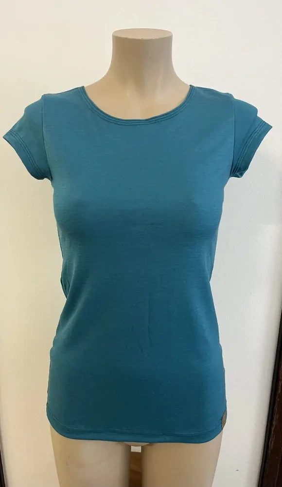 Dámské letní MERINO tričko ZM Basic, KR - Petrol