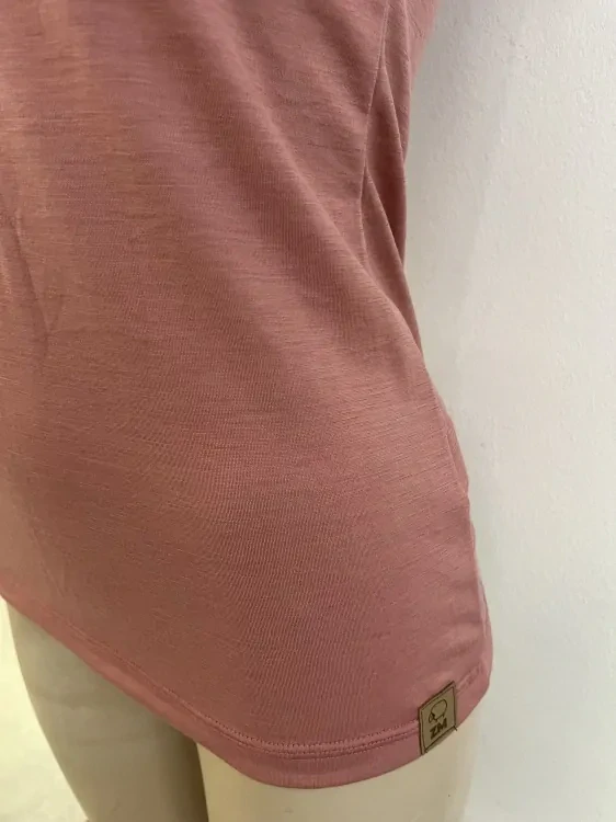 Dámské letní MERINO tričko ZM Basic, KR - Dusty rose 