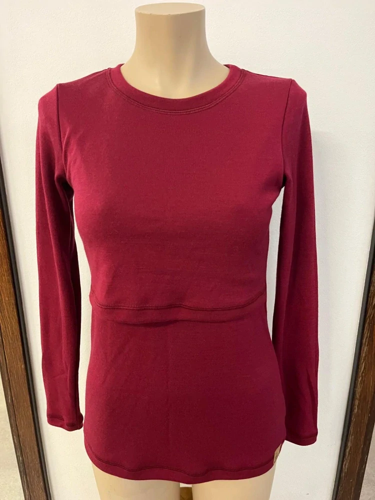 Dámské zimní MERINO kojící tričko ZM Basic, DR - Javor