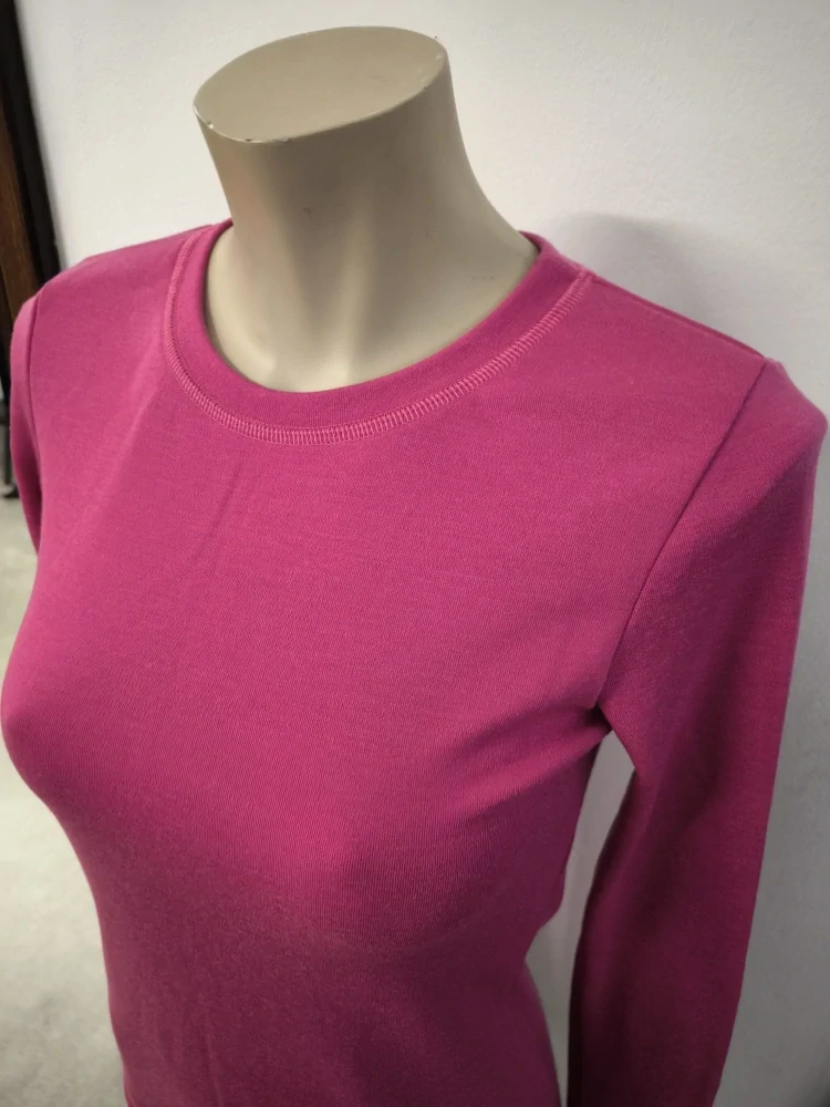 Dámské celoroční MERINO tričko ZM Basic - Tmavě růžová