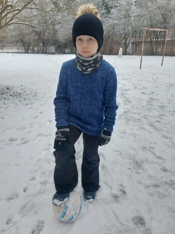 Junior Mikina merino fleece se stojáčkem ZM basic - Modré duny