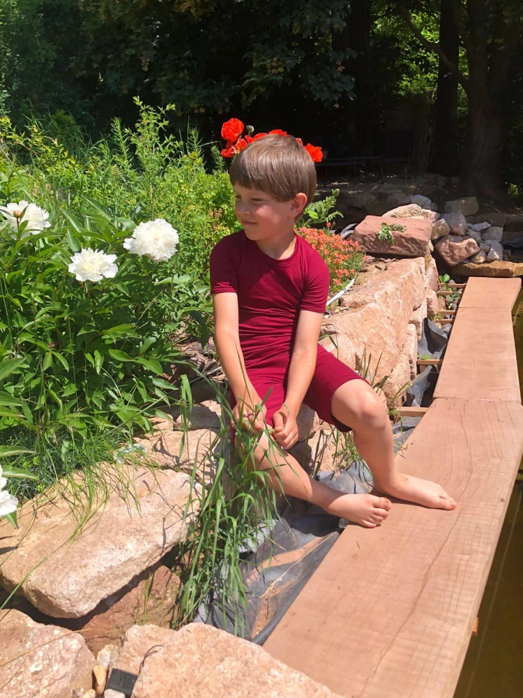 Dětský letní merino/lycra komplet/pyžamo Lambio, KR - Javor