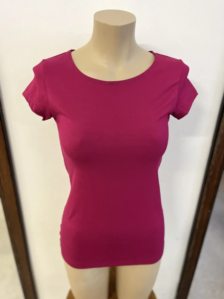 Dámské bambusové tričko ZM Basic, KR - Sangria