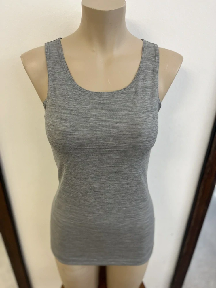 Dámské celoroční MERINO/LYCRA tílko ZM Basic - Šedé melé