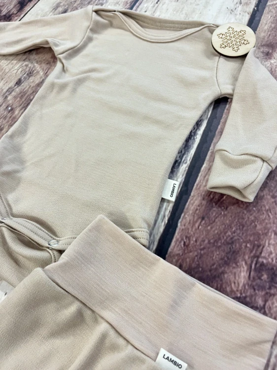 Rostoucí zimní MERINO komplet Lambio, DR - Pískový