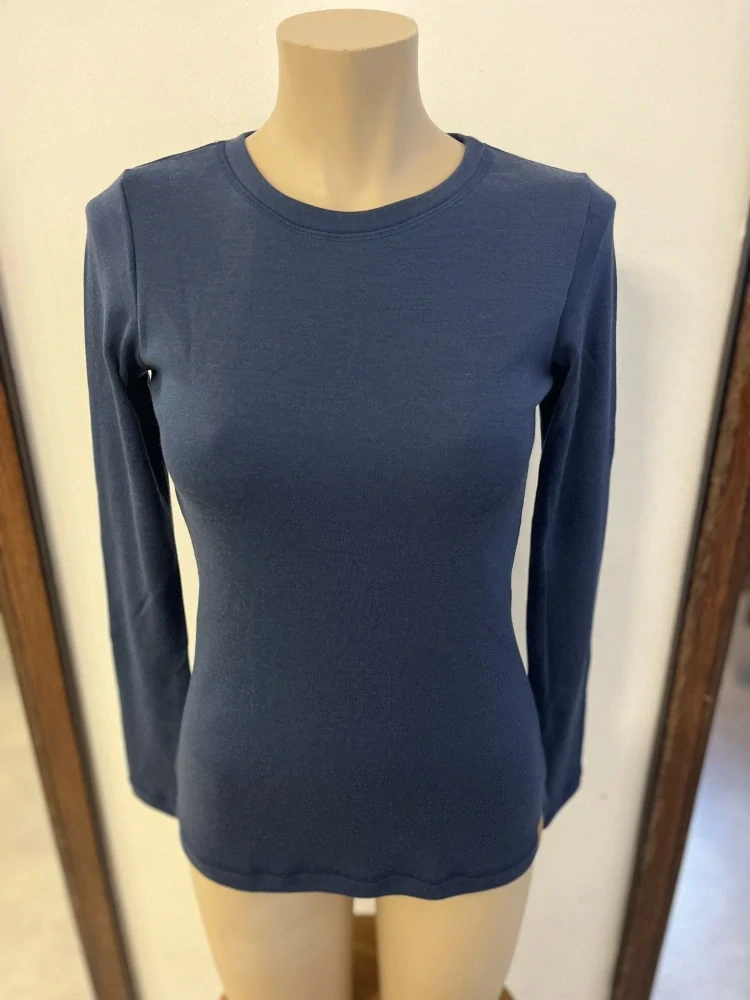 Dámské zimní MERINO tričko ZM Basic, DR - Marine