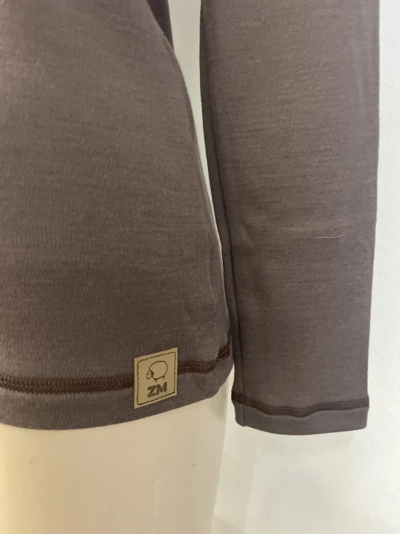 Dámské zimní MERINO kojící tričko ZM Basic, DR - Kavové