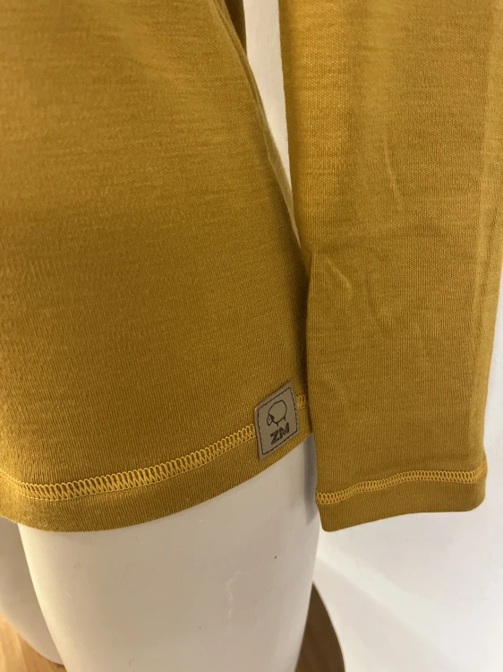 Dámské zimní MERINO kojící tričko ZM Basic, DR - Hořčice