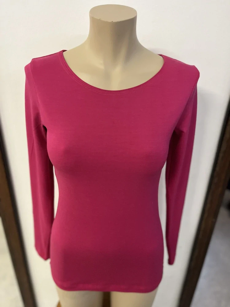 Dámské zimní MERINO/lycra tričko ZM Basic, DR - Cyklám