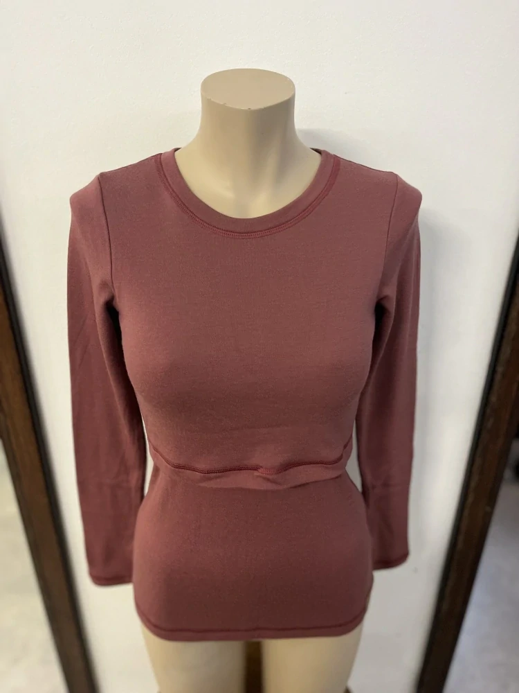 Dámské zimní MERINO kojící tričko ZM Basic, DR - Deco rose