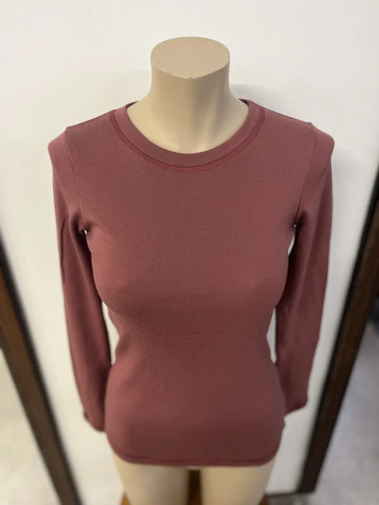 Dámské zimní MERINO tričko ZM Basic, DR - Deco rose