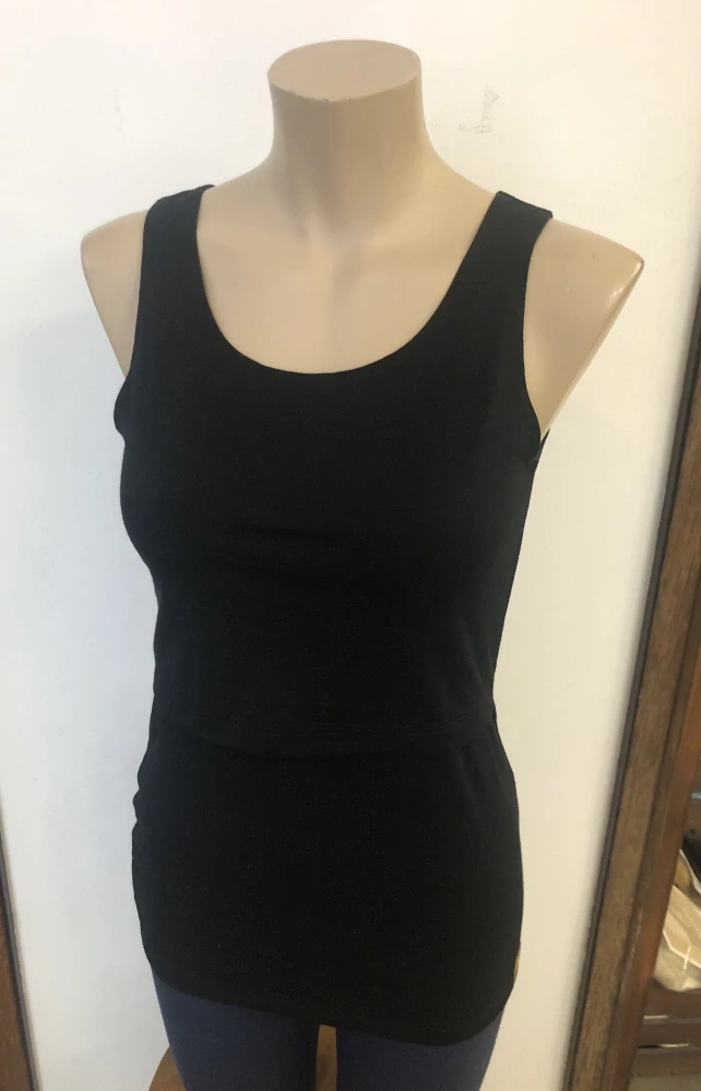 Dámské MERINO/LYCRA kojicí tílko ZM Basic - Černé