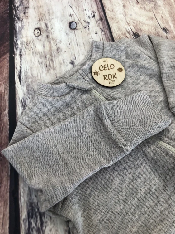 Rostoucí celoroční MERINO/HEDVÁBÍ overal Lambio, DR - Pískový melír