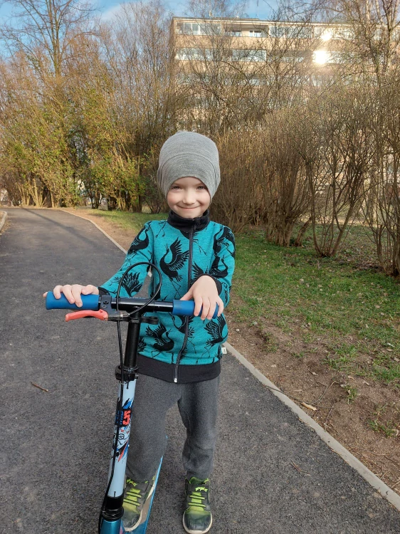 Mikina merino jaro/podzim se stojáčkem na zip Lambio - Jeřábi aqua