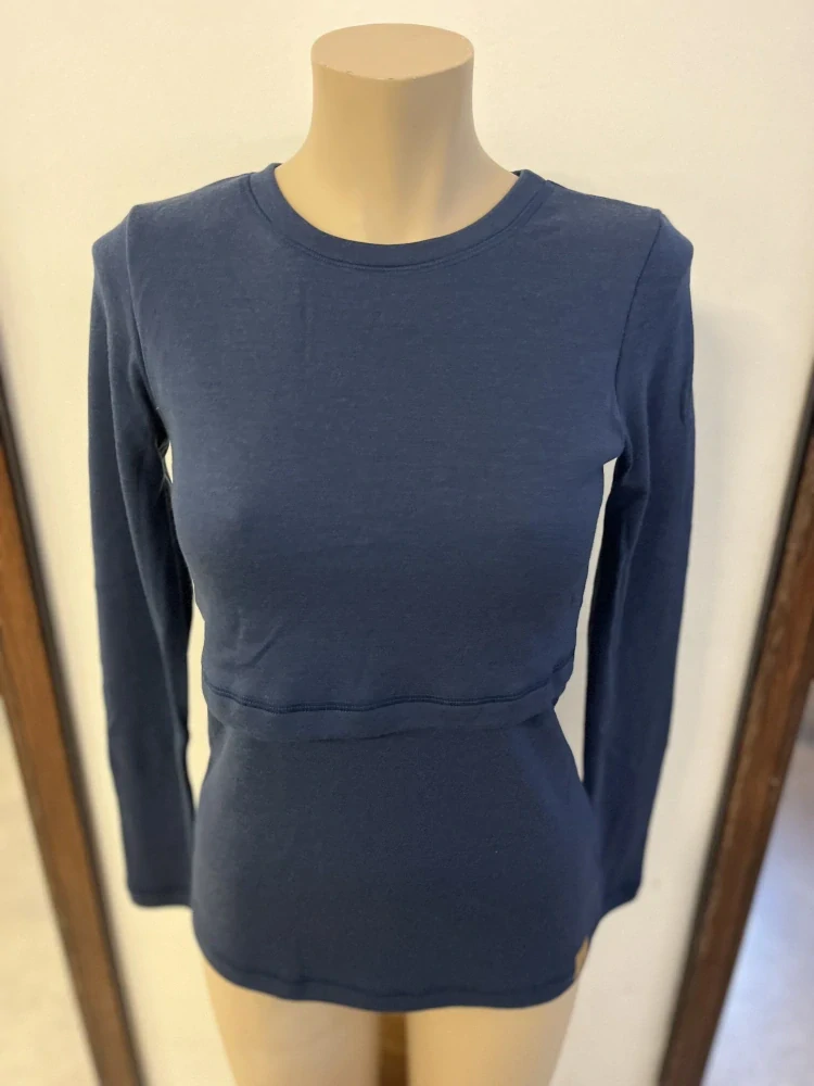 Dámské zimní MERINO kojící tričko ZM Basic, DR - Marine