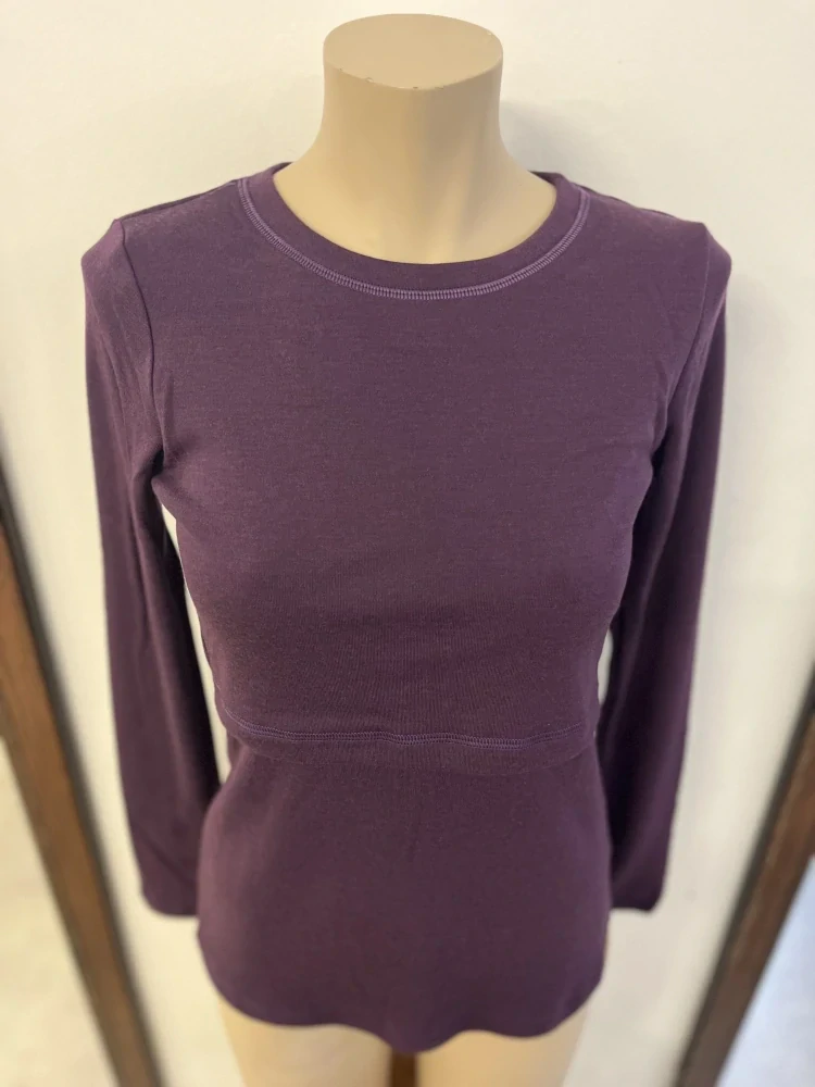 Dámské zimní MERINO kojící tričko ZM Basic, DR - Lilek