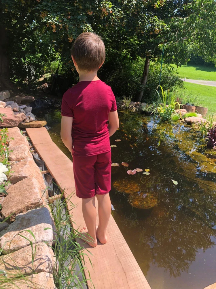 Dětský letní merino/lycra komplet/pyžamo Lambio, KR - Javor