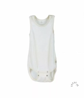Merino/hedvábí body/tílko IoBio - Ecru