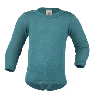 Merino/hedvábí body Engel, DR - Ledově modrá