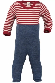 Merino overal Engel - cherry/natural