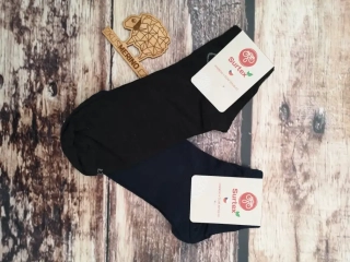 Surtex merino ponožky tenké, kotníkové - černé