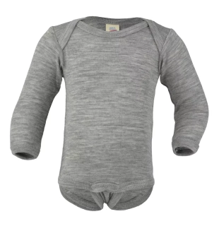 Merino/hedvábí body Engel, DR - Šedá