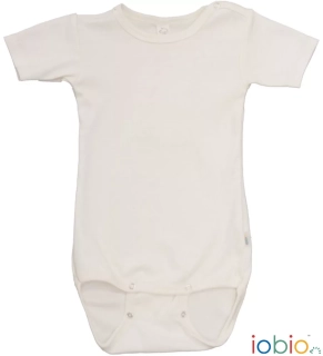 Merino/hedvábí body Iobio, kr. rukáv - Ecru