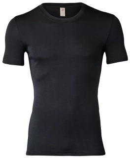 Pánské merino/hedvábí tričko Engel, KR - Černé