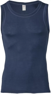 Pánské merino/hedvábí tílko Engel - Tmavě modré