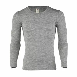 Pánské merino/hedvábí tričko Engel, DR - Šedé