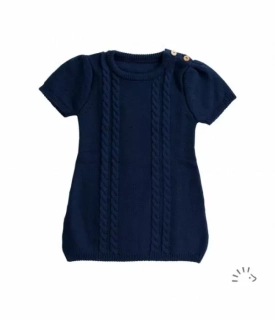 ŠATY IOBIO MERINO - tmavě modrá